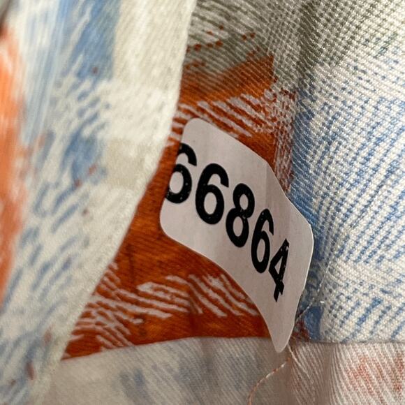 TOMMY BAHAMA Shirt Men 2XL Island Zone Silk Blend Twill Plaid Loop Collar Orange - Picture 14 of 14